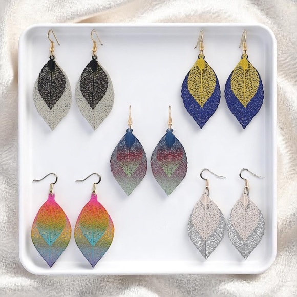 Jewelry - Vibrant Multicolored Earrings: Splash of Fun for Your Ears!  5 Styles Available